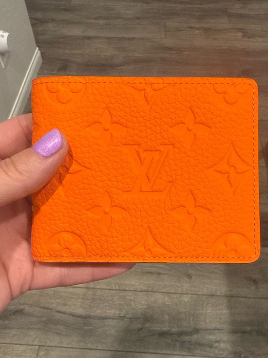 Louis Vuitton Other - Louis Vuitton Orange Portefeuille Leather Wallet Bi fold M81547 BRAND NEW